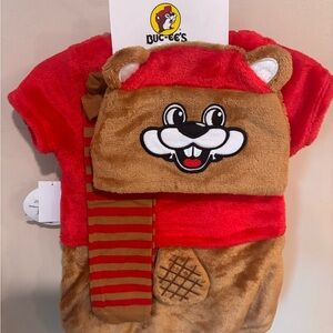 Buc-ee's Red and Brown Kids Beaver Costume
